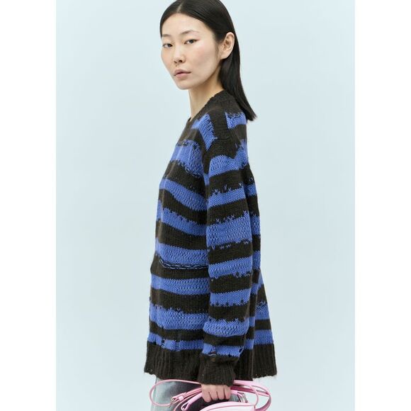 ACNE STUDIOS Distressed Stipe Sweater